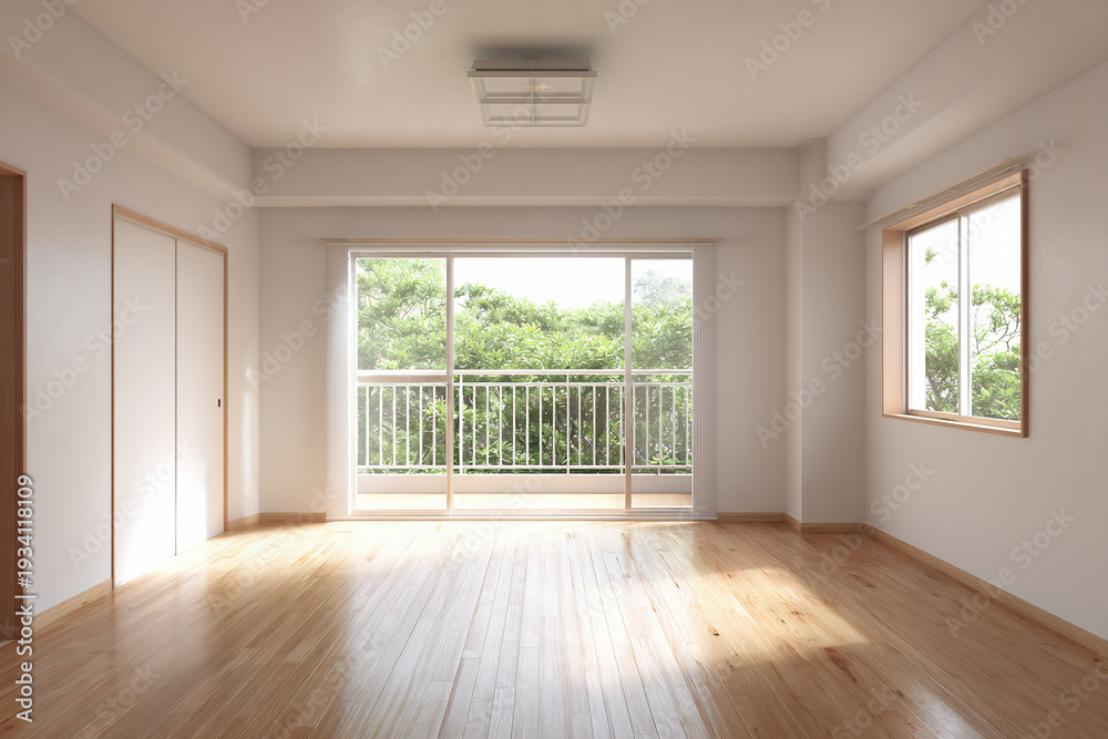Fototapeta premium 明るい洋風の空き部屋
