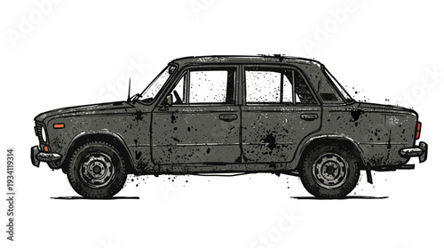 Vintage Car Illustration