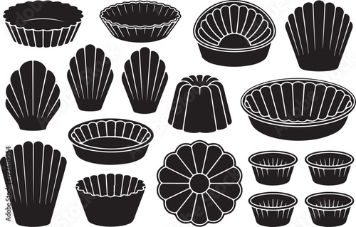 Black silicone baking molds kitchen