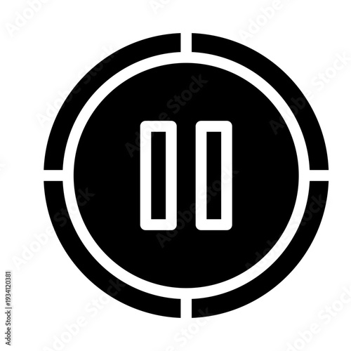 Pause Button Solid Icon