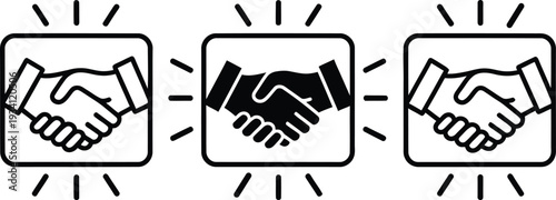 Handshake partnership business agreement
