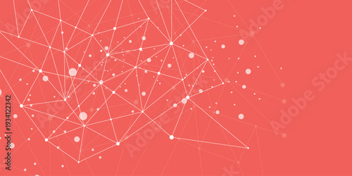 Abstract plexus background with connecting dots and lines. Global network connection