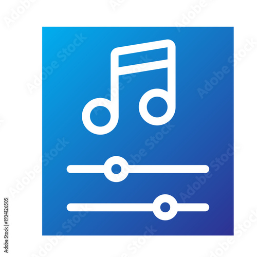 Audio Settings Solid Gradient Icon