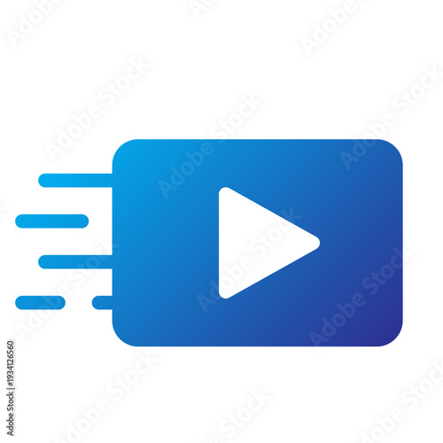 Fast Stream Solid Gradient Icon