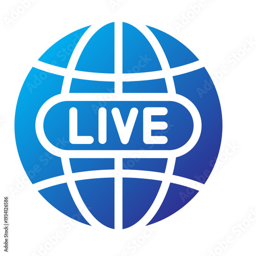 Global Broadcast Solid Gradient Icon