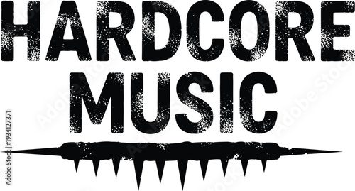 Hardcore music logo vector