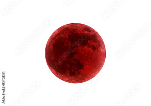 Mysterious full red moon vector for halloween background