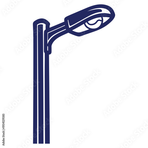 Street lamp vector illustration provides simple design for urban lighting elements and architectural representation perfect for graphic design projects