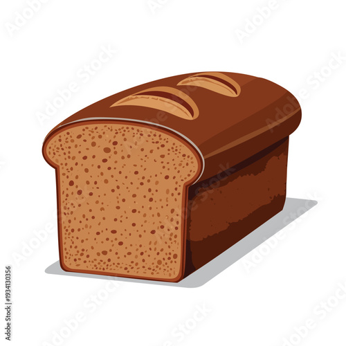 Freshly baked brown loaf of bread