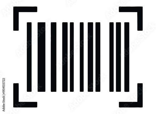 Scan barcode icon linear style vector