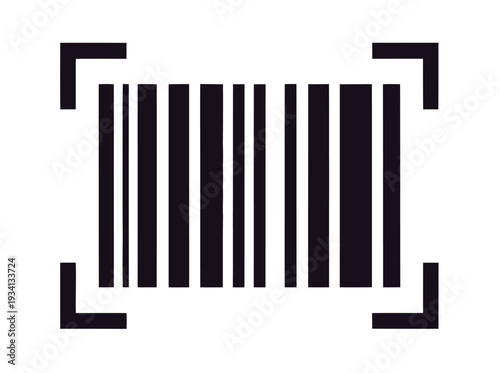 Scan barcode icon thin outline vector
