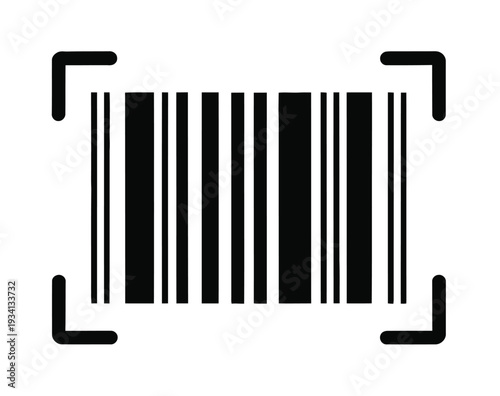 Scan barcode icon minimal line design
