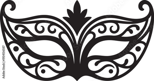 Black polynesian mask tribal maori