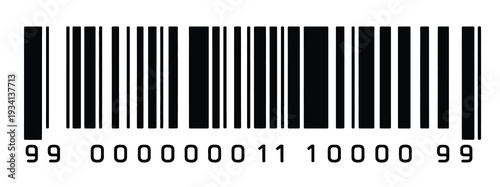 Barcode icon modern flat illustration