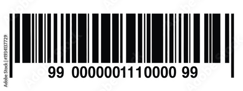 Barcode icon minimal line vector design