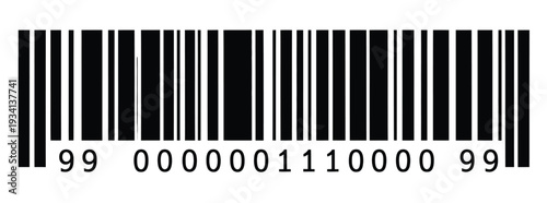 Barcode icon vector trendy abstract on transparent background