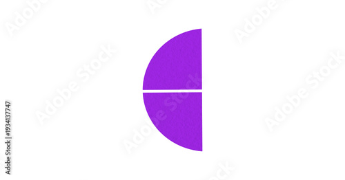 Free Download A purple semicircular paper texture, flat geometric shape, placed on a transparent background. - GFXLoad