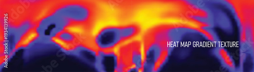 Abstract Heatmap Thermal Background Texture. Vector Gradient Banner with Bright Thermographic Psychedelic Backdrop.