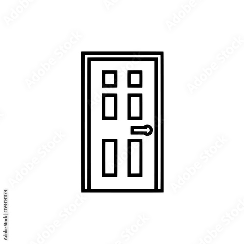 Smart door lock icon. Digital security and keyless entry symbol. Home automation technology. Vector illustration isolated on white background.