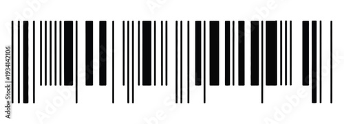 Barcode symbol black and white for product scanning