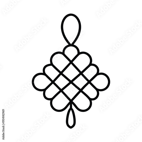 lucky knot Chinese new year icon 