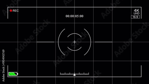 Wallpaper Mural Camcorder interface overlay with alpha channel. 4k animation Torontodigital.ca