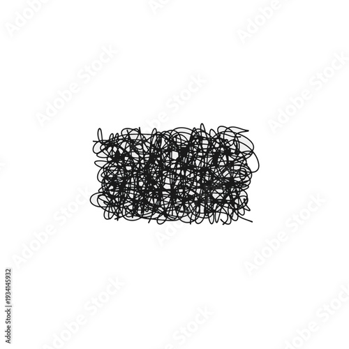 Micrographia handwriting symptom illustration. Small cramped scribbles indicating Parkinson's disease