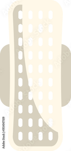 Sanitary napkin representing feminine hygiene and menstrual period care