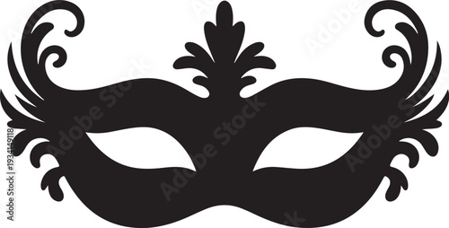 Black venetian masquerade mask carnival