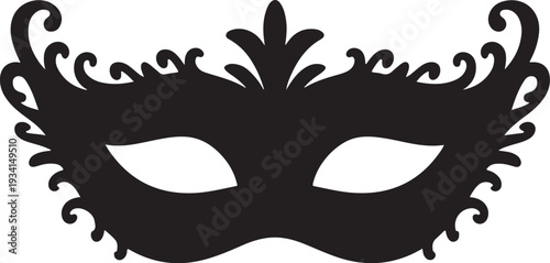 Black venetian masquerade mask carnival