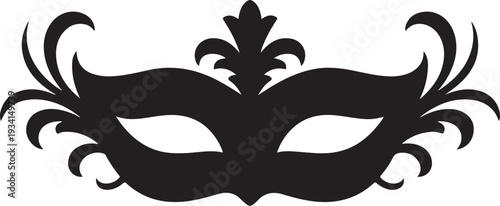 Black venetian masquerade mask carnival