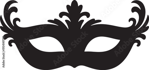 Black venetian masquerade mask carnival