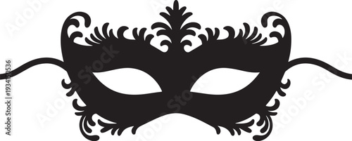 Black venetian masquerade mask ornate