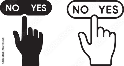 Premium yes no decision icon.
