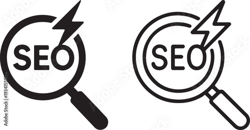 Premium SEO power icon.