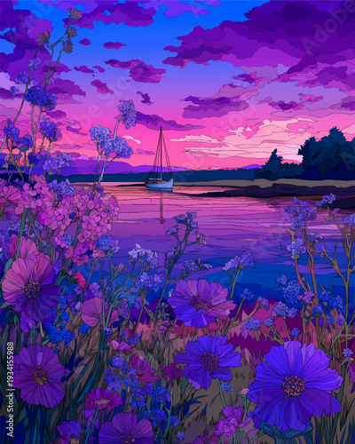 Purple landscape 
