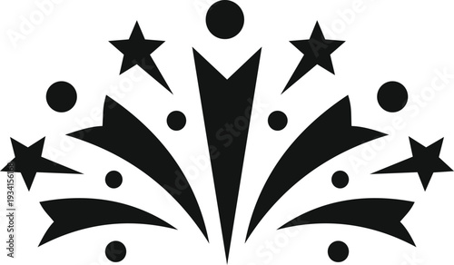 Fireworks icon showing a burst of stars and dots symbolizing celebration