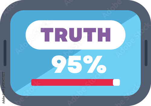 Tablet checking truth percentage for fact verification