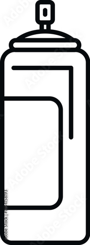 Spray paint can drawing outline icon on a white background