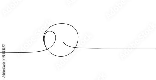 Minimalist swirl design element adding elegance to any graphic or layout with its simple yet striking visual appeal