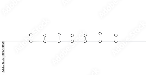 Simple line drawing of a molecular structure with atoms and bonds on a white background illustration