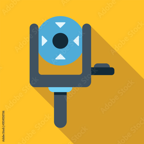 Theodolite with long shadow for construction and engineering measurements