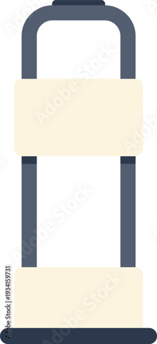 Hand truck vector icon representing baggage and cargo delivery