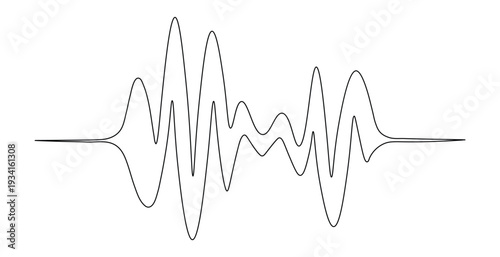 Complex waveform pattern with multiple peaks and oscillations displayed on a simple white background