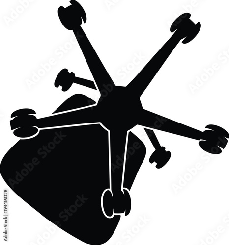 Office chair base vector illustration showing wheels and swivel mechanism for furniture design theme