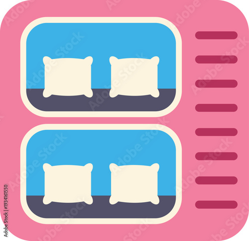 Hostel bunk beds providing shared room and economical lodging for travelers