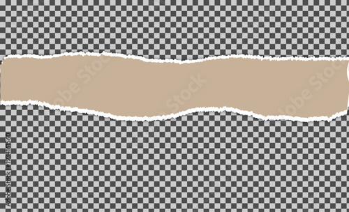 Torn Paper Horizontal Strip with Transparent Background
