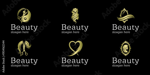 collection of women's beauty logo designs, natural spa, cosmetics for cosmetic shops, salons, spas