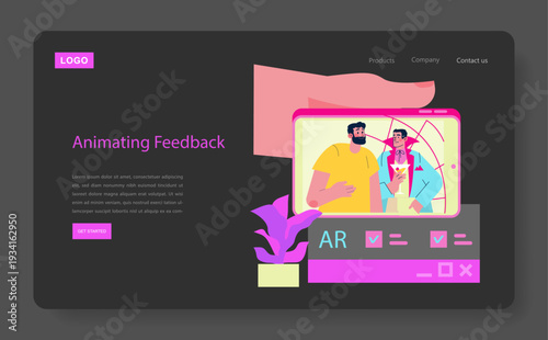 Animated Feedback with Augmented Reality Vector Interface
