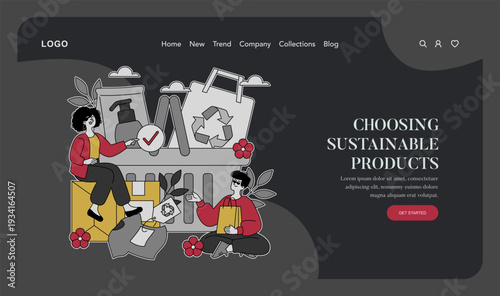 Sustainability Awareness Scene with Recycling Icons